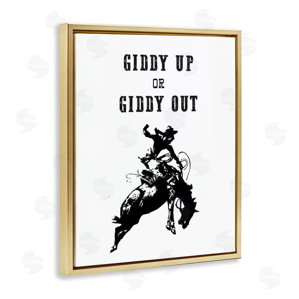 Stupell Industries Lettered And Lined | Giddy Up Or Out Cowboy