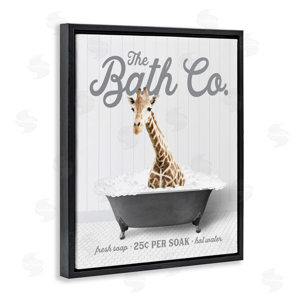 Stupell Industries Lettered And Lined | Giraffe In Bubble Bath Wall Art