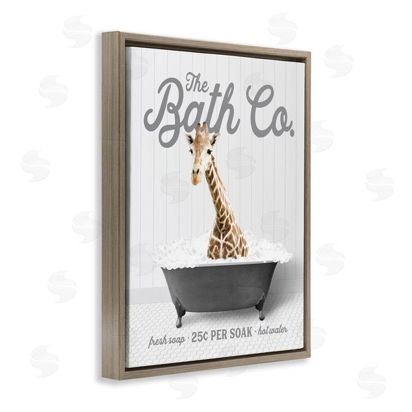 Stupell Industries Lettered And Lined | Giraffe In Bubble Bath Wall Art