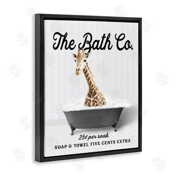 Stupell Industries Lettered And Lined | Giraffe Vintage Bubble Bath Wall Art