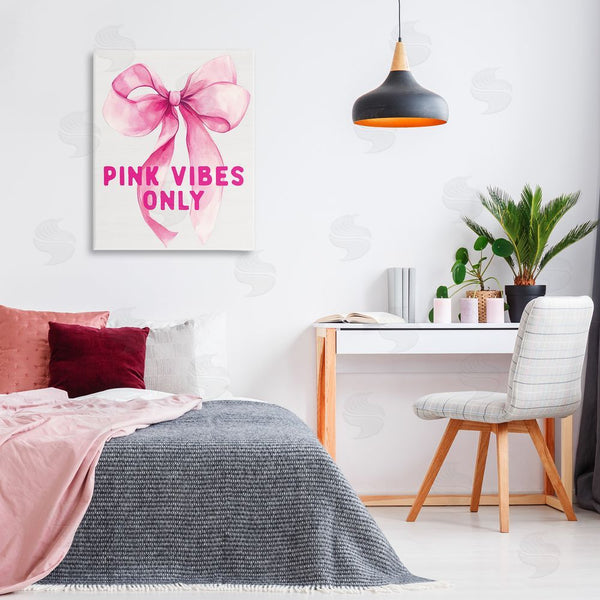 Stupell Industries Lettered And Lined | Girly Pink Vibes Only Wall Art