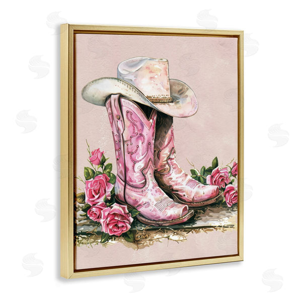 Stupell Industries Lettered And Lined | Glam Bling Cowgirl Boots