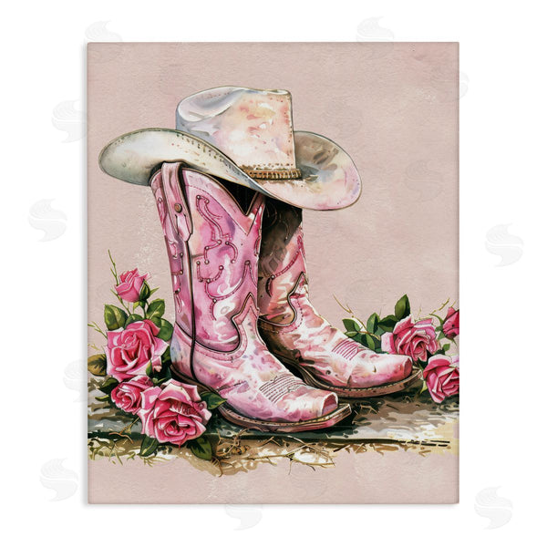 stupell industries Lettered and Lined | Glam Bling Cowgirl Boots