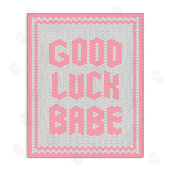 stupell industries Lettered and Lined | Good Luck Babe Pink Mosaic