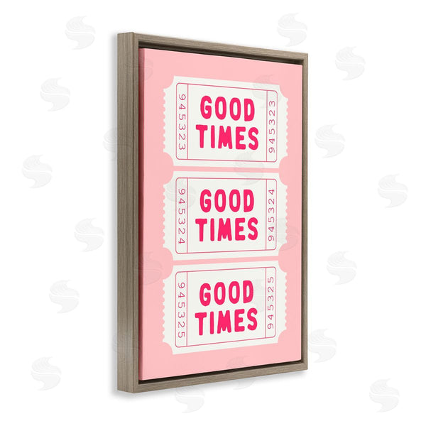 Stupell Industries Lettered And Lined | Good Times Ticket Stubs