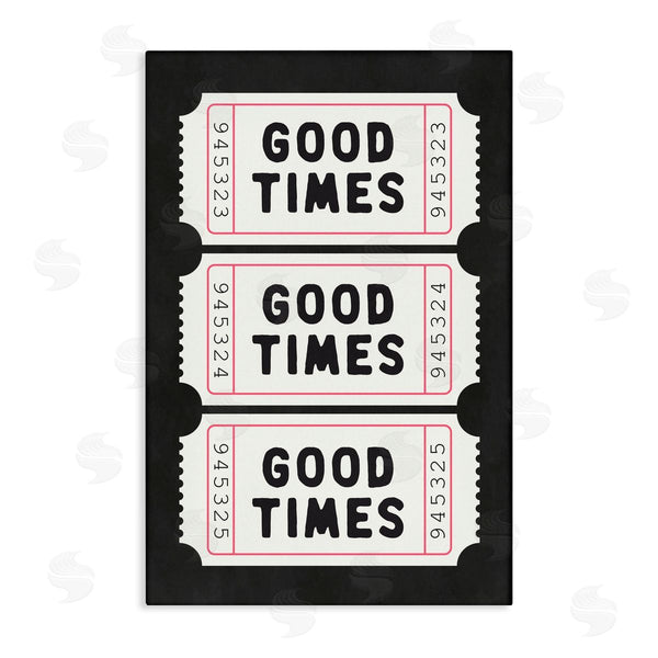 stupell industries Lettered and Lined | Good Times Tickets on Black