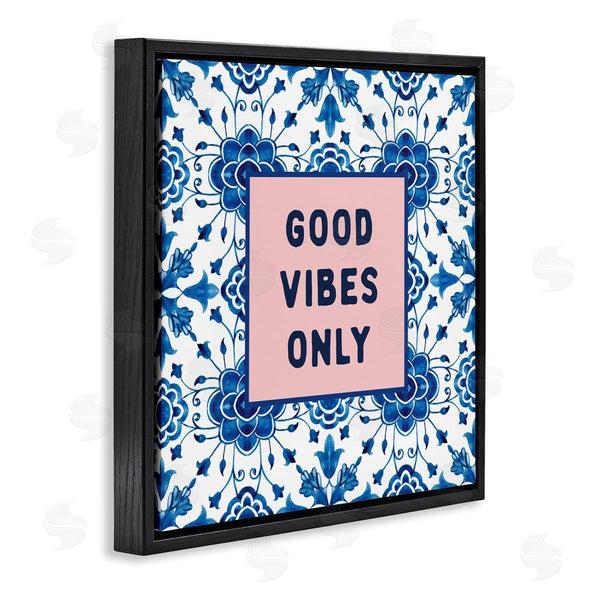 Stupell Industries Lettered And Lined | Good Vibes Only Boho