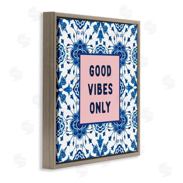 Stupell Industries Lettered And Lined | Good Vibes Only Boho