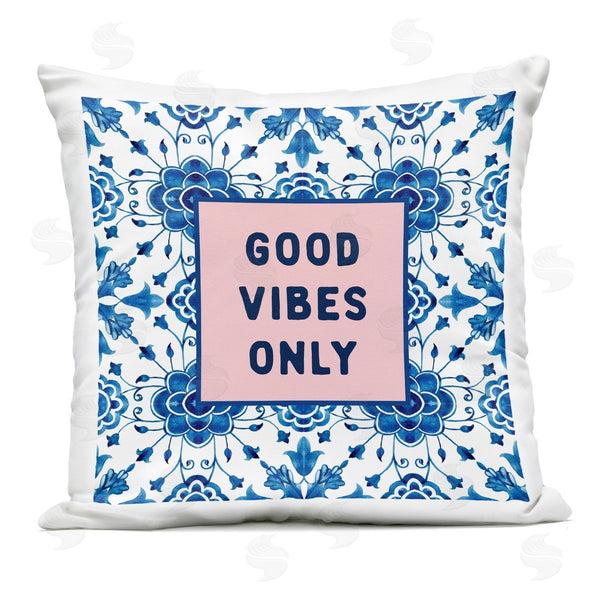 Stupell Industries Lettered And Lined | Good Vibes Only Boho Printed Throw Pillow