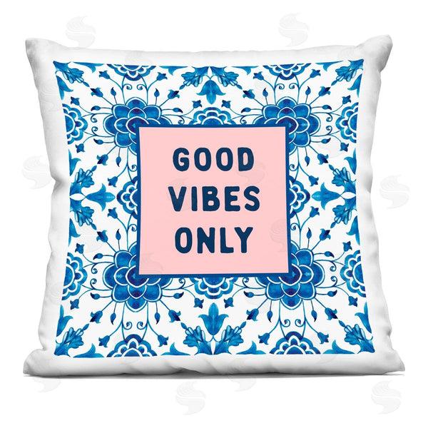 stupell industries Lettered and Lined | Good Vibes Only Boho Printed Throw Pillow