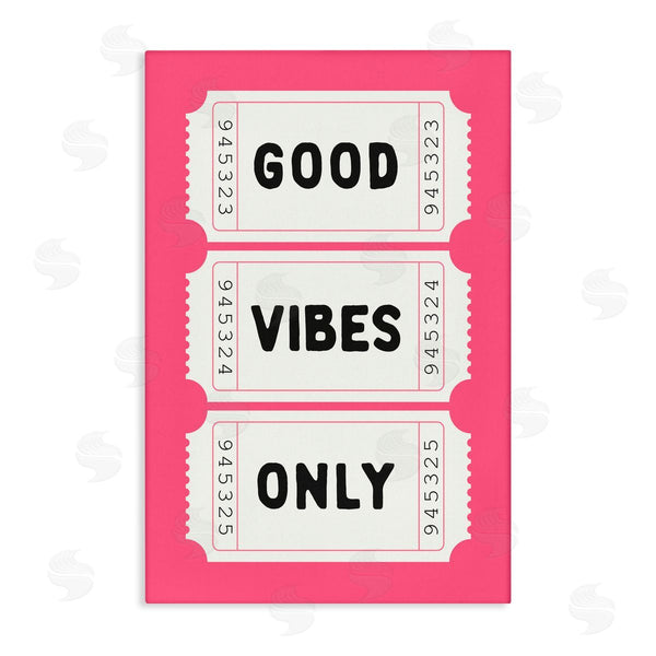 stupell industries Lettered and Lined | Good Vibes Only White & Pink
