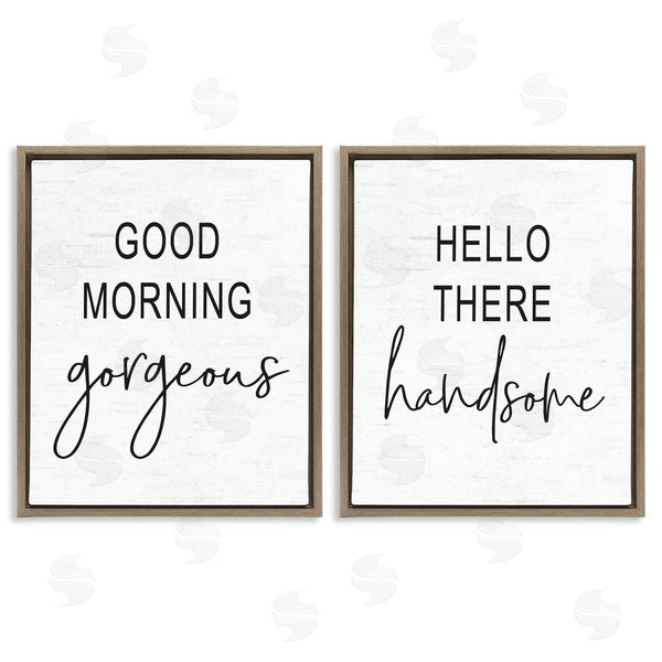 Stupell Industries Lettered And Lined | Gorgeous & Handsome Romantic Greetings