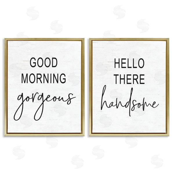 Stupell Industries Lettered And Lined | Gorgeous & Handsome Romantic Greetings