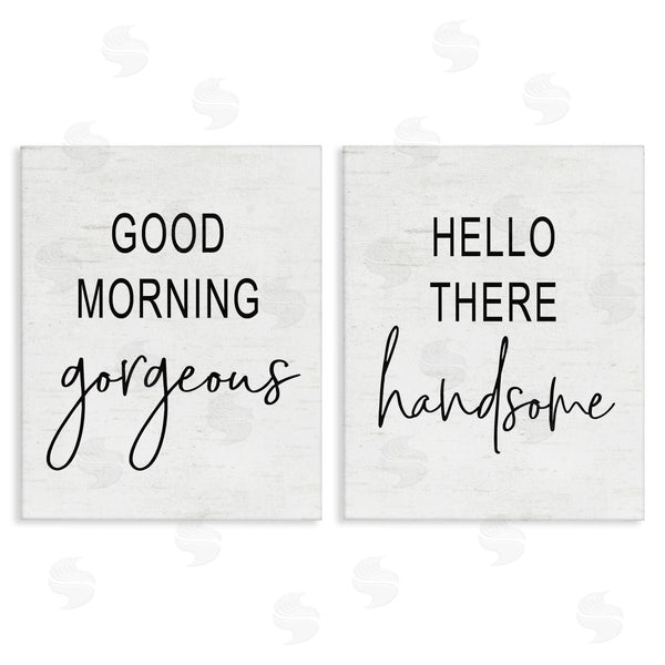 stupell industries Lettered and Lined | Gorgeous & Handsome Romantic Greetings