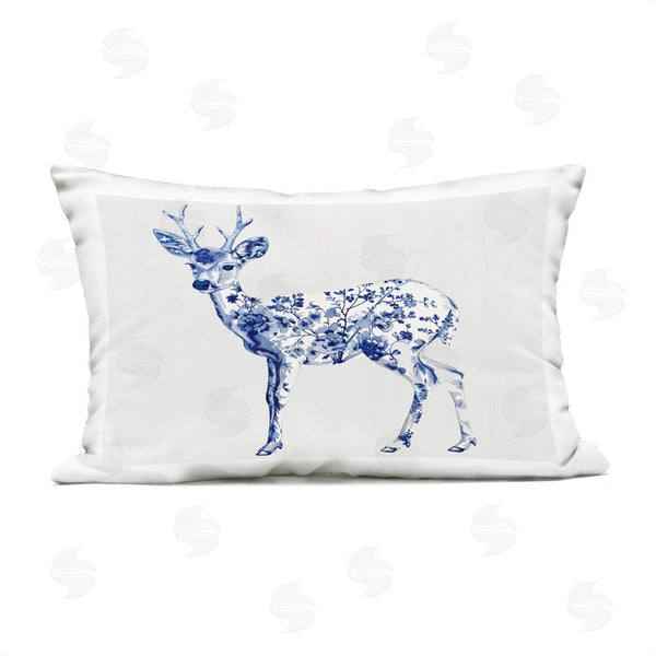 Stupell Industries Lettered And Lined | Graceful Toile Deer Printed Throw Pillow