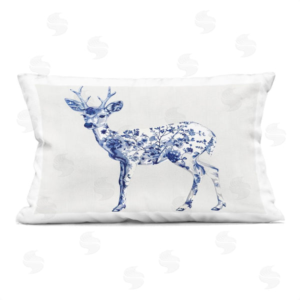 stupell industries Lettered and Lined | Graceful Toile Deer Printed Throw Pillow
