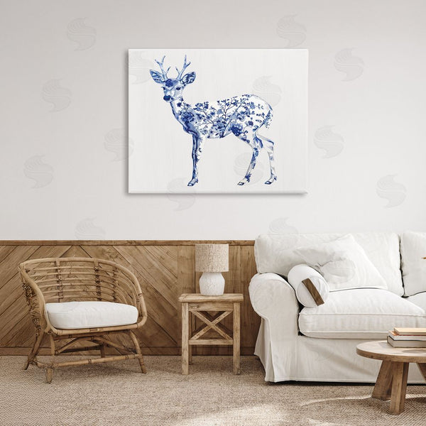 Stupell Industries Lettered And Lined | Graceful Toile Deer Wall Art