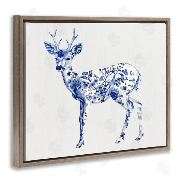 Stupell Industries Lettered And Lined | Graceful Toile Deer Wall Art