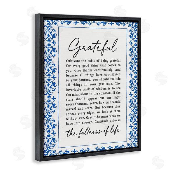 Stupell Industries Lettered And Lined | Gratitude Unlocks Fullness Of Life Wall Art