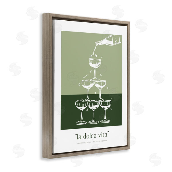 Stupell Industries Lettered And Lined | Green Champagne Tower