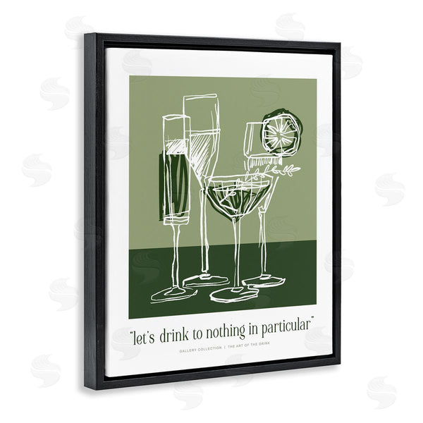 Stupell Industries Lettered And Lined | Green Drink Toast Phrase
