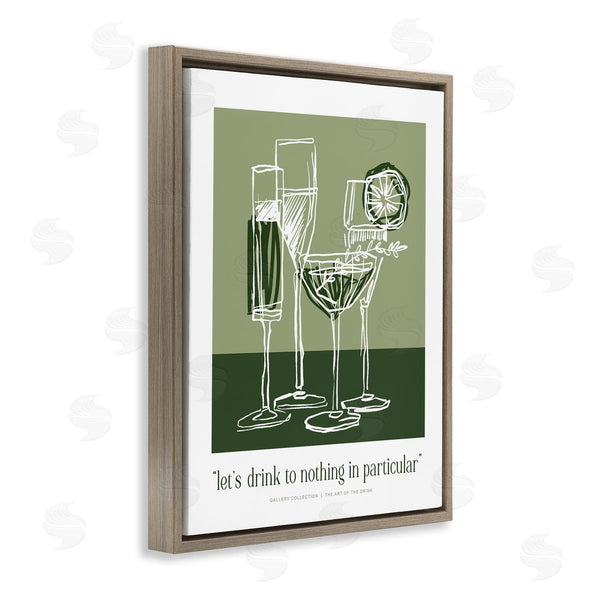 Stupell Industries Lettered And Lined | Green Drink Toast Phrase