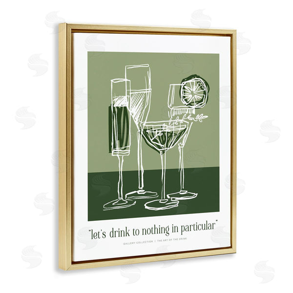 Stupell Industries Lettered And Lined | Green Drink Toast Phrase