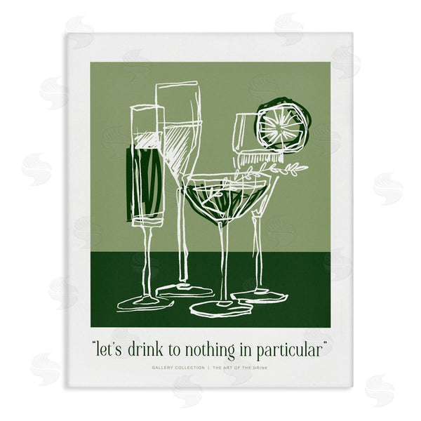 stupell industries Lettered and Lined | Green Drink Toast Phrase