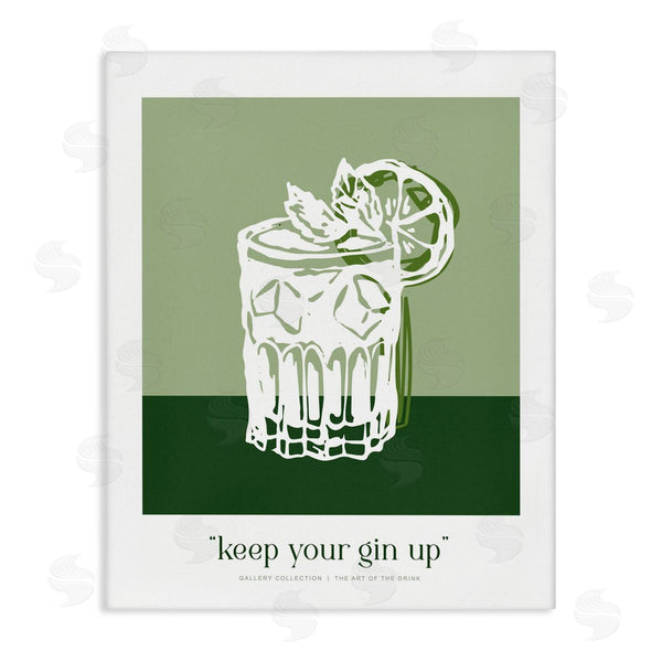 stupell industries Lettered and Lined | Green Keep Your Gin Up