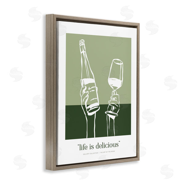 Stupell Industries Lettered And Lined | Green Life Is Delicious