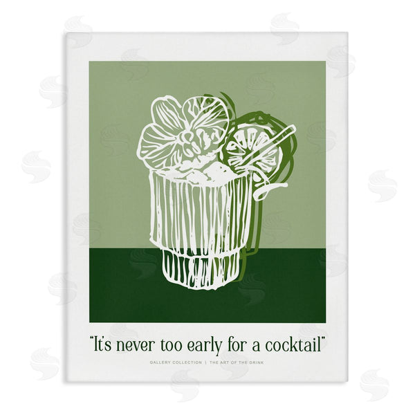 stupell industries Lettered and Lined | Green Never Too Early Cocktail
