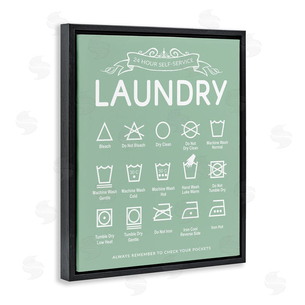 Stupell Industries Lettered And Lined | Green Vintage Laundry Guide