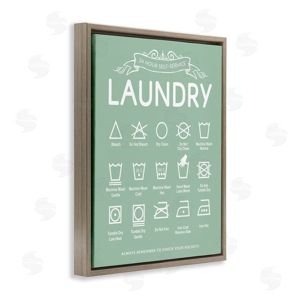 Stupell Industries Lettered And Lined | Green Vintage Laundry Guide