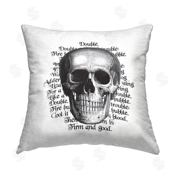 Stupell Industries Lettered And Lined | Halloween Witch Spell Skull Phrase Printed Throw Pillow