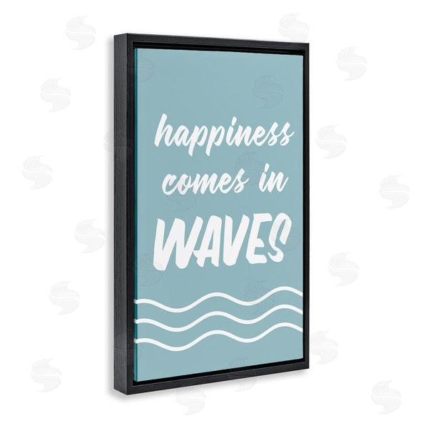 Stupell Industries Lettered And Lined | Happiness In Waves