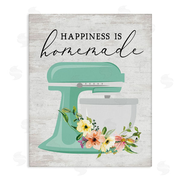 stupell industries Lettered and Lined | Happiness is Homemade Phrase Floral Kitchen Stand Mixer Wall Art