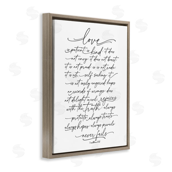 Stupell Industries Lettered And Lined | Heartfelt Love Is Quote Classy Cursive Typography Wall Art