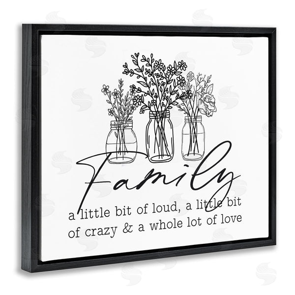 Stupell Industries Lettered And Lined | Heartwarming Family Phrase Botanical Blossoms Bouquets Wall Art
