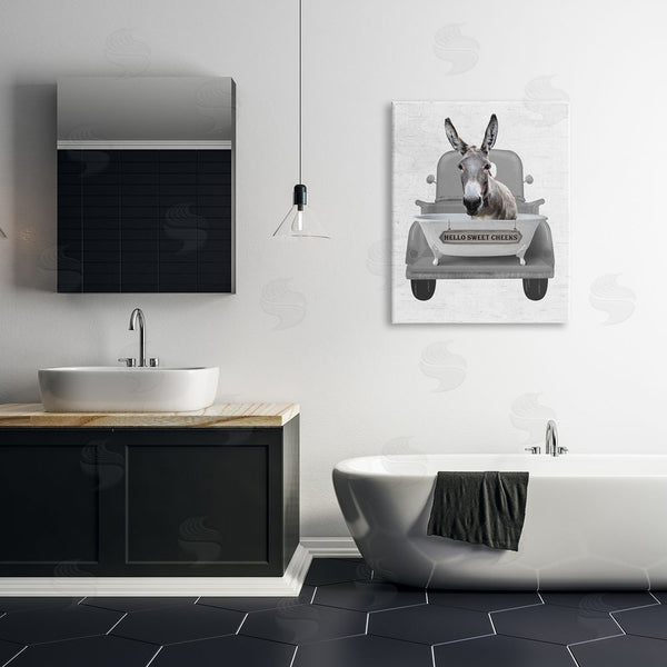 Stupell Industries Lettered And Lined | Hello Sweet Cheeks Donkey Wall Art