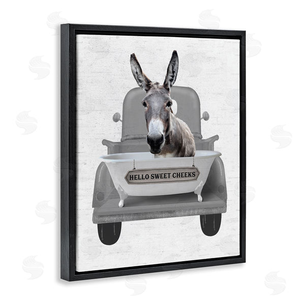 Stupell Industries Lettered And Lined | Hello Sweet Cheeks Donkey Wall Art