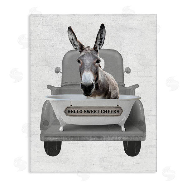 stupell industries Lettered and Lined | Hello Sweet Cheeks Donkey Wall Art
