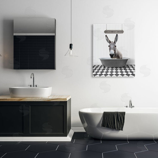 Stupell Industries Lettered And Lined | Hello Sweet Cheeks Farmhouse Wall Art