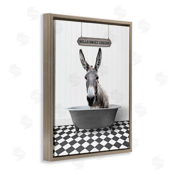 Stupell Industries Lettered And Lined | Hello Sweet Cheeks Farmhouse Wall Art