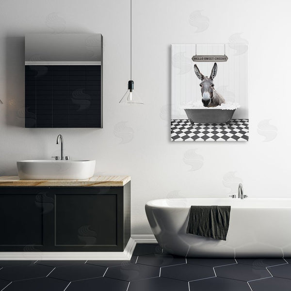 Stupell Industries Lettered And Lined | Hello Sweet Cheeks Phrase Wall Art