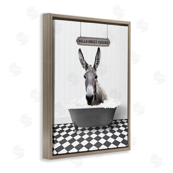 Stupell Industries Lettered And Lined | Hello Sweet Cheeks Phrase Wall Art