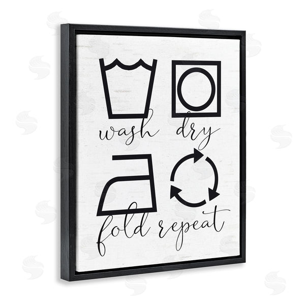 Stupell Industries Lettered And Lined | Helpful Laundry Symbol Calligraphy Guide Chart Wall Art