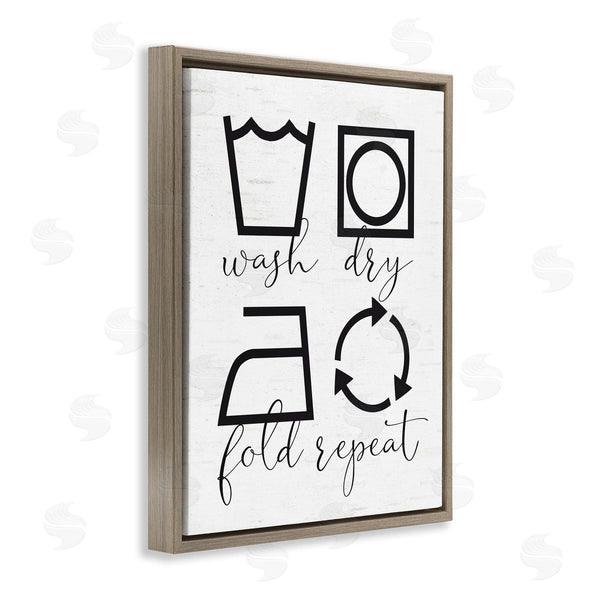 Stupell Industries Lettered And Lined | Helpful Laundry Symbol Calligraphy Guide Chart Wall Art