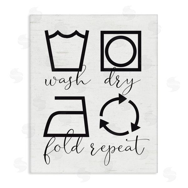 stupell industries Lettered and Lined | Helpful Laundry Symbol Calligraphy Guide Chart Wall Art