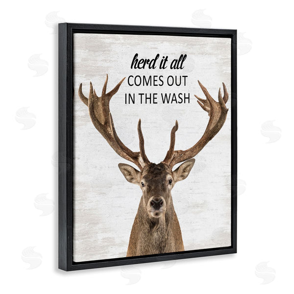 Stupell Industries Lettered And Lined | Herd It Comes Out In Wash