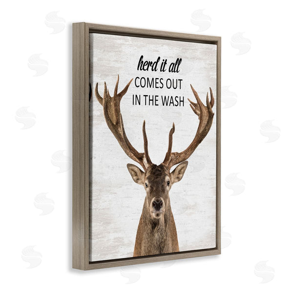 Stupell Industries Lettered And Lined | Herd It Comes Out In Wash